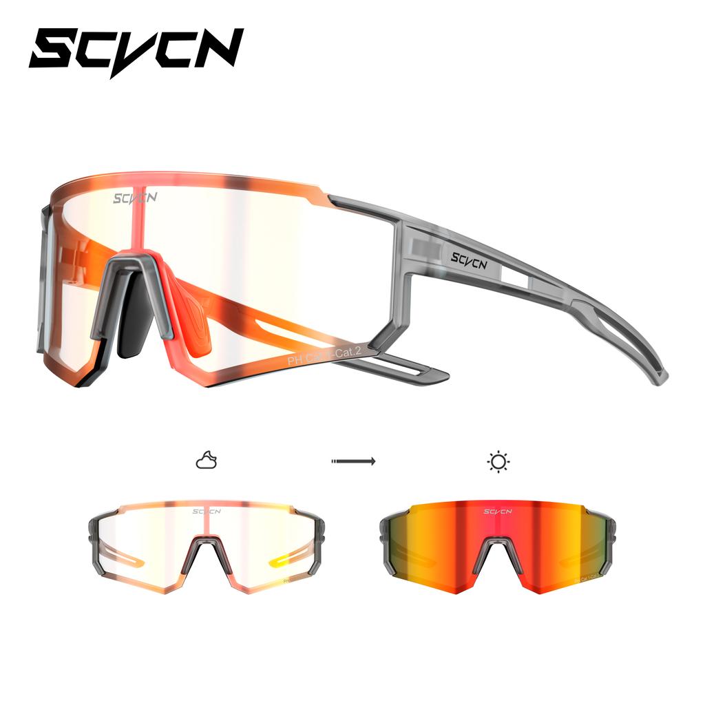SCVCN Photochromic Hiking Eyewear Cycling Glasses Sunglasses for Men Cycling Road Mountain Bike Glasses Women Casual Windproof
