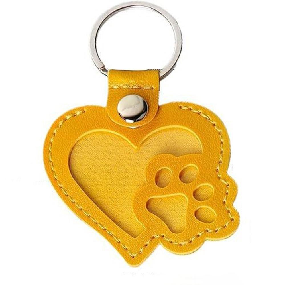 

Portable Pet Hair Storage Bag Heart Shape Pet Fur Keepsake Holder Pet Hair Key Chain Birthday Gift жёлтый