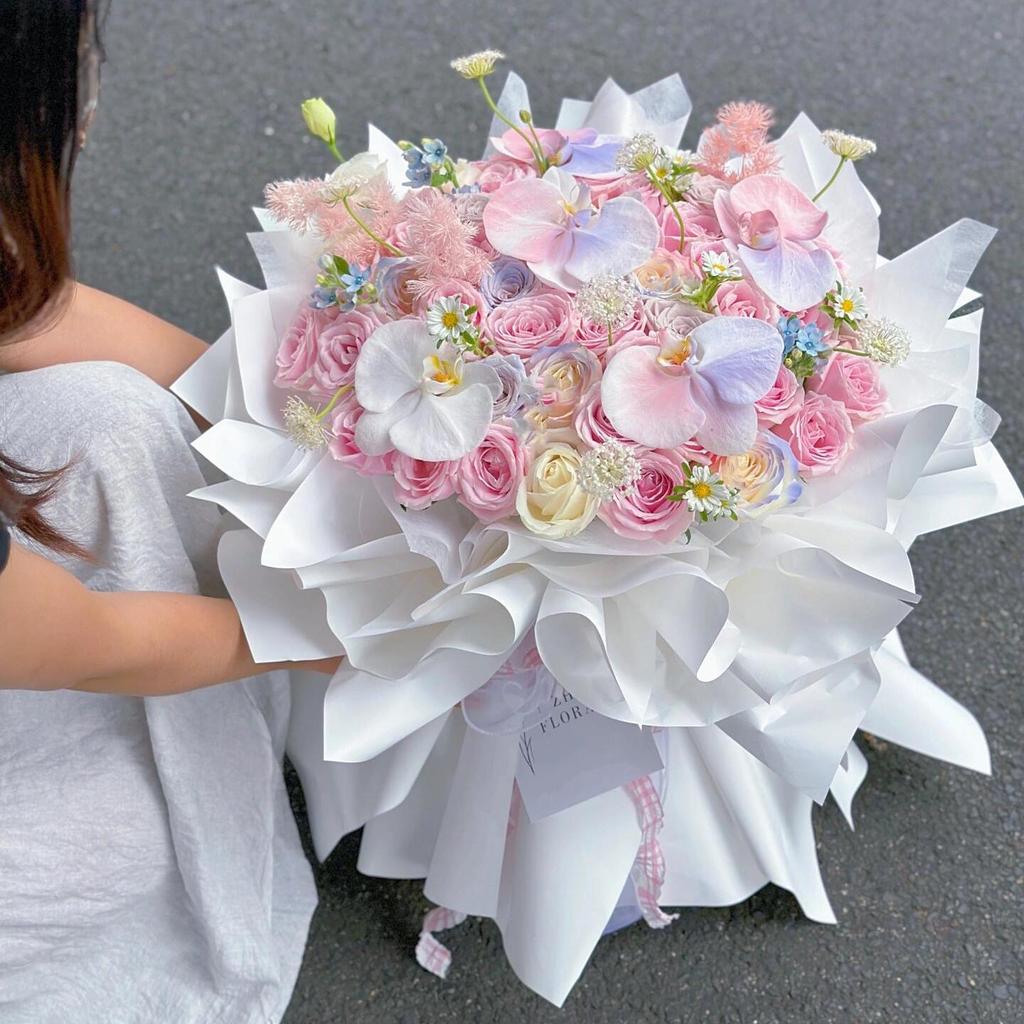 Lychee Mix Bouquet with Eternal Flower Soap for Girlfriend or Bestie - Ideal Birthday Gift