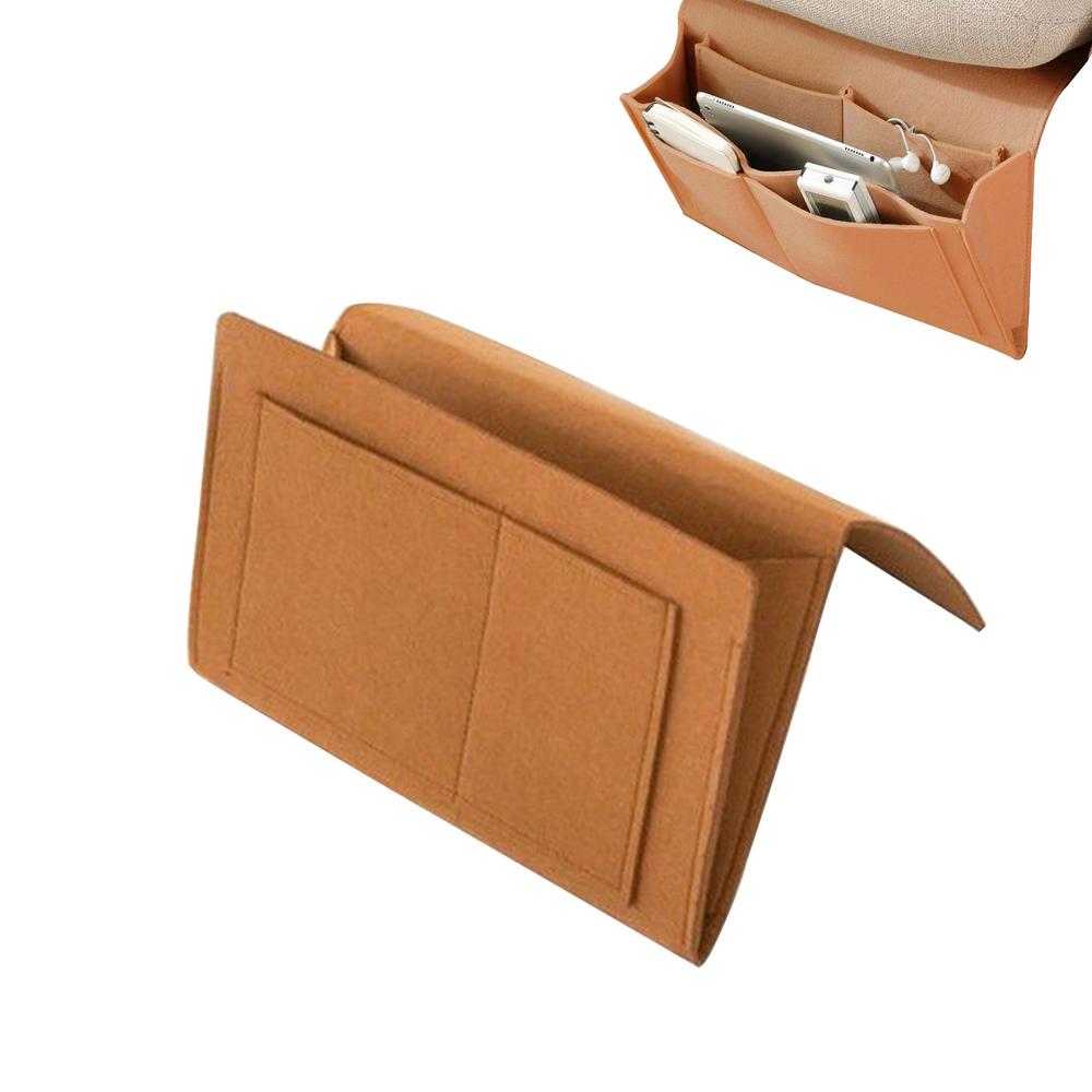 Bedside Storage Organizer Storage Bag With Pockets Hanging Organizer Bed Sofa Side Hanger Holder Bag For Dorm TV Remote Control