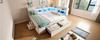 Daybed 140x200 cm Bianco Letto Singolo/Doppio per Ospiti, Base in Legno, Illuminazione a LED, Ricarica USB e Type-C, Mensole e Cassetti, incl.. Struttura a doghe (Con Materasso)
