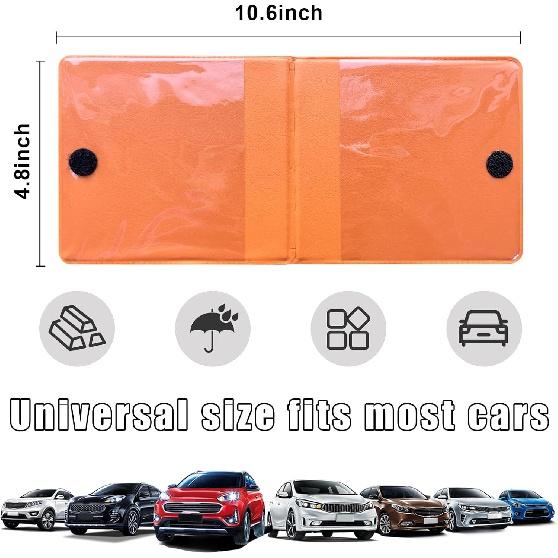 2PCS Car Registration Insurance Holder, 10.6&#34;×4.8&#34; Essential Auto Card Document Glove Box Organizer with Closure, Car Accessories for Driver