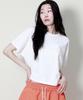 Deumakeu Solid Semi-Crop French Half-Sleeve T-Shirt Ivory