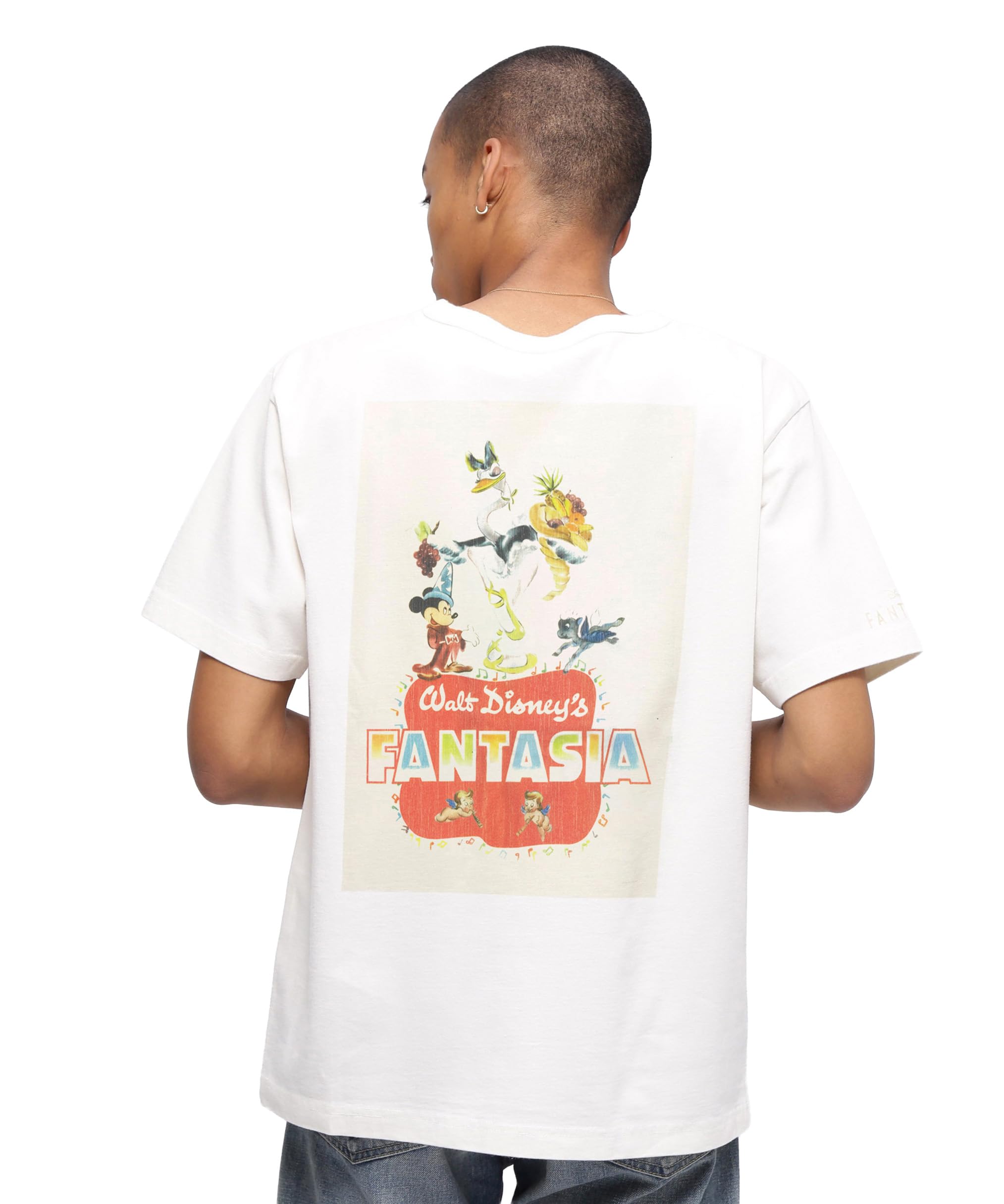 

Avirex Collection FANTASIA MICKEY MOUSE FILM POSTER Size T-SHIRT, Men s, L, 033, Off-White, 783-5234020