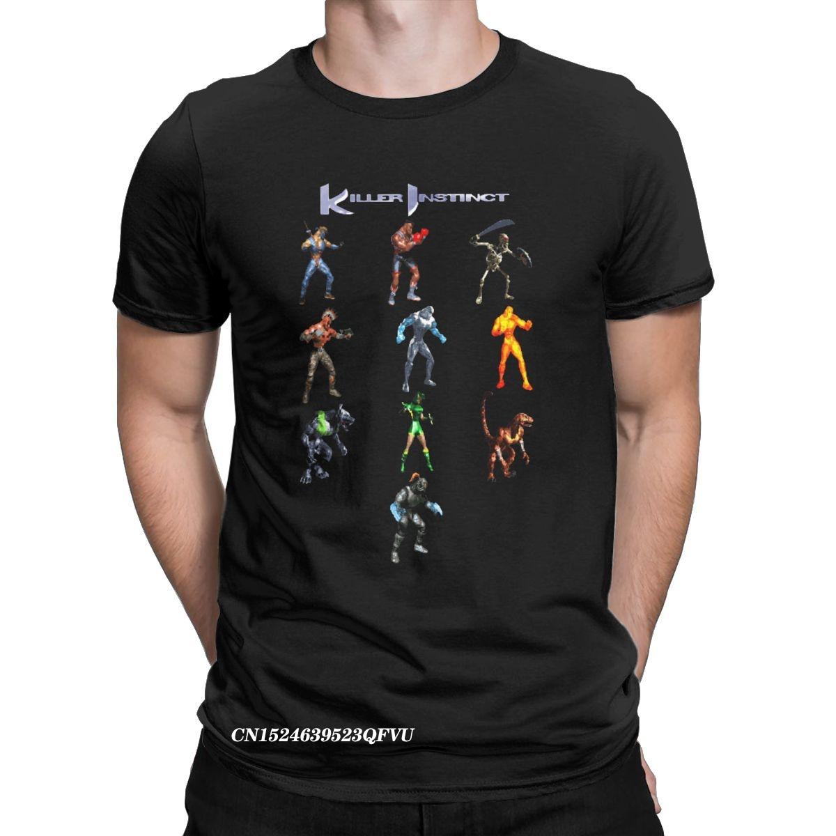 

Mortal Kombat Killer Instinct SNES Character Lineup Men Tshirt Novelty Tees Manga T-Shirts Premium Cotton Birthday Gift Tops 5XL різнокольоровий