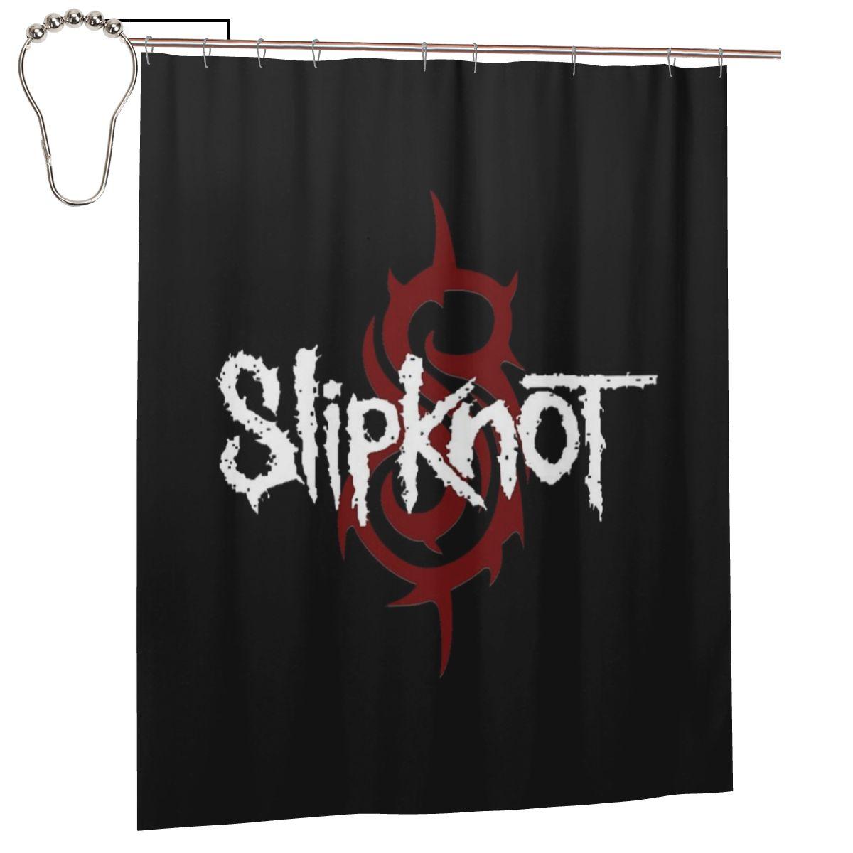 

S-Slipknots Heavy Mental Music Shower Curtain Bathroom Polyester Waterproof Bath Curtains With Hooks W60H190(CM)-1 Pcs