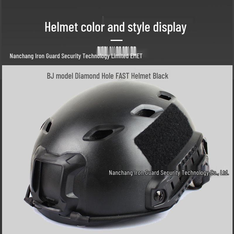 Tactical Military FAST Helmet - Simple Game CS Rail, Oval No-Hole Design for Outdoor Use