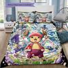 Juego de Ropa de Cama con Estampado de Dibujos Animados Colcha Funda de Colcha Funda de Almohada Decoración del Hogar Regalo de Cumpleaños (1 * funda nórdica + 2 * fundas de almohada, sin núcleo)