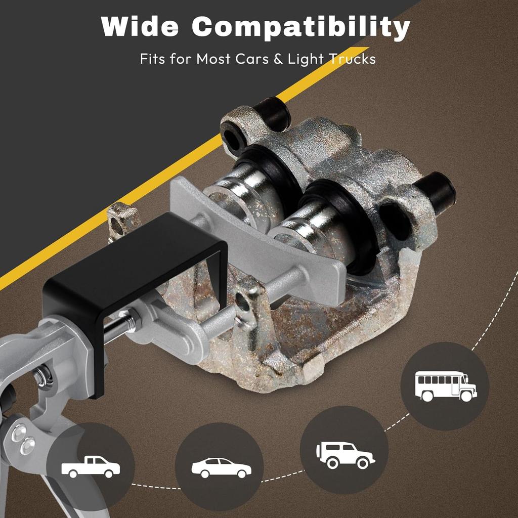 Dual Piston Brake Caliper Compressor, 25750 Brake Pad Spreader Compatible With Most Cars And Light Trucks, Disc Brake Pad Separator Tool