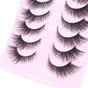 Cat Eye False Eyelashes 10 Pairs Fluffy Faux Mink Natural Volume Lashes Easy to Remove for New Learners