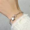 VENTFILLE 925 Sterling Silver Pearls Bamboo Knots Bracelet for Women Girl Simple Korean Jewelry Birthday Gift Dropshipping