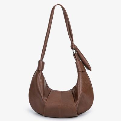 Große Kapazität Retro weiches Leder plissierte Knödeltasche lässiger Stil vielseitig pendlerfreundlich Damen Schulter