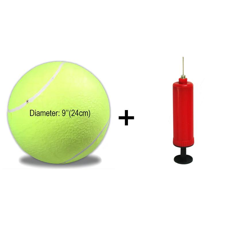 24CM Giant Tennis Ball For Dog Chew Toy Pet Dog Interactive Toys Big Inflatable Tennis Ball Pet Supplies Outdoor Cricket Dog Toy 24cm ball