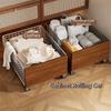Large Capacity Rolling Storage Basket with Wheels Movable Laundry Hamper Laundry Basket  Bedroom
