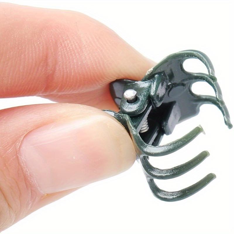 20Pcs Plastic Garden Clip, Dark Green Vine Support Bundle, Plant Clips, Phalaenopsis Graft Orchid Stem Clips