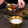 Stainless Steel Rice Wine Bowl Korean Style Cuisine Bowl with Handle Noodles Pot Sauce Seasoning Bowl Dish Kitchen Tableware