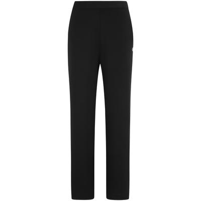 Commuter Elastic Waist Simple Letter Knit Casual Pants Women Pants Space-Black J223488