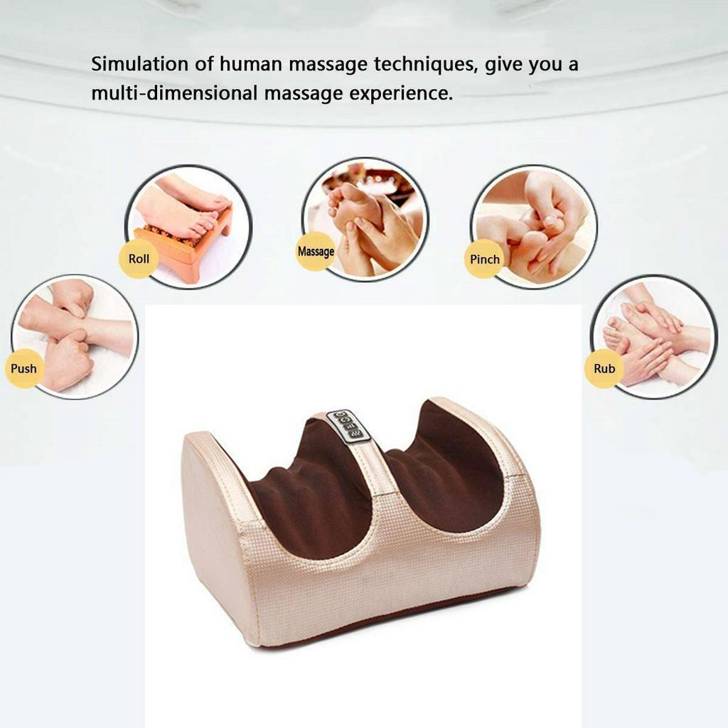 Shiatsu Kneading Roller Vibrator Machine Reflexology Calf Leg Pain Relief Foot Massager Electric Heating Foot Leg Massager
