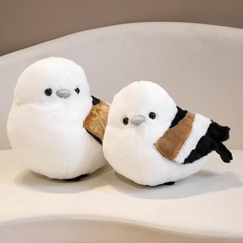 Aegithalos Plush Glaucogularis Toy Bird Stuffed Animal Doll Decoration Gift