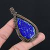Lapis Lazuli Pendant Handmade Gemstone Jewelry, 999 Copper Wire Wrapped Pendant ,Unique Design Jewelry Pendant