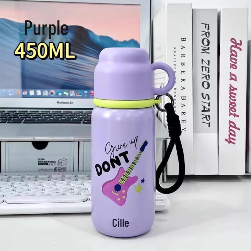 Cille Stylish Portable Insulated Pop-Up Thermos