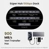 Station d'accueil - cudy - cs700 - double écran 4k 60 hz - 13-en-1 - usb-c 10 gbit/s