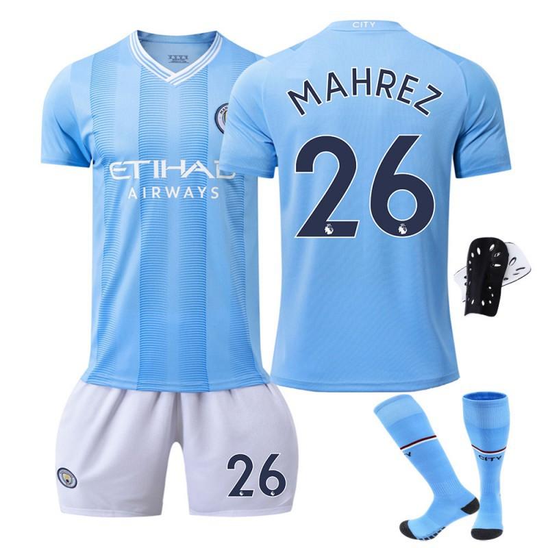 2324 Manchester City's Home Football Uniform No. 9 Harland 10 Glalish 17 De Braunet Fan Version Short Sleeves