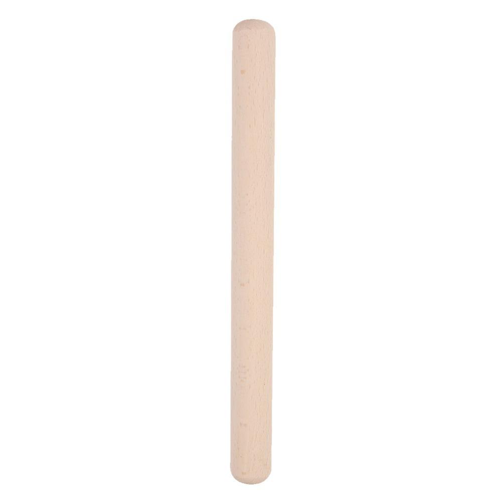 Beech Wood Wooden Rolling Pin Solid Wood Smooth Surface Dough Roller Cylindrical Body Rounded Ends Pizza Rolling Pin