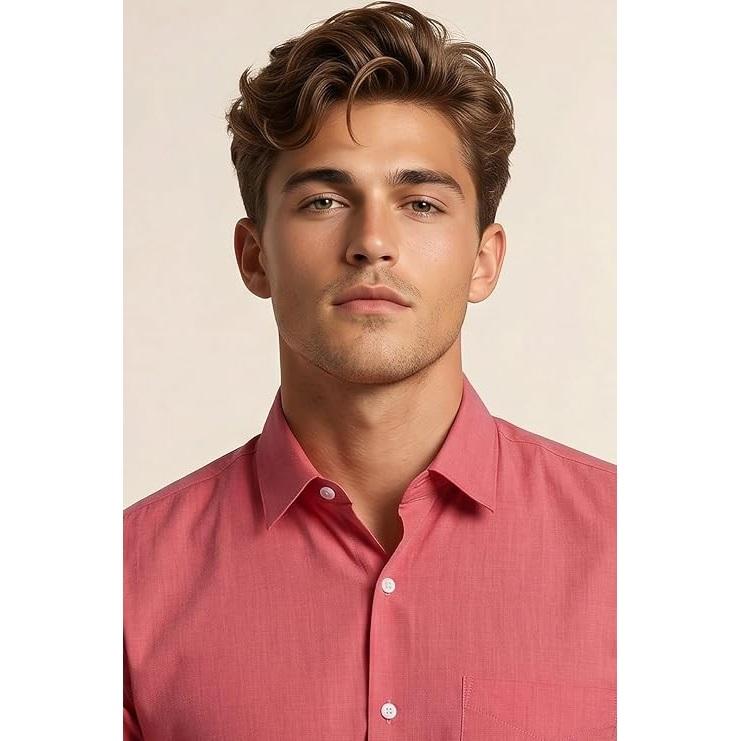 Men's Everyday Solid Slim Fit Full Sleeve Formal Shirt | Slim Fit Cotton-Rich Shirt
