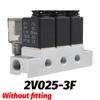 2V025-08 06 Pneumatic Solenoid Valve - 2 Way 2 Position Normally Closed NC 1/4 Port Air Control Valve 12V 24V 110V 220V AC DC