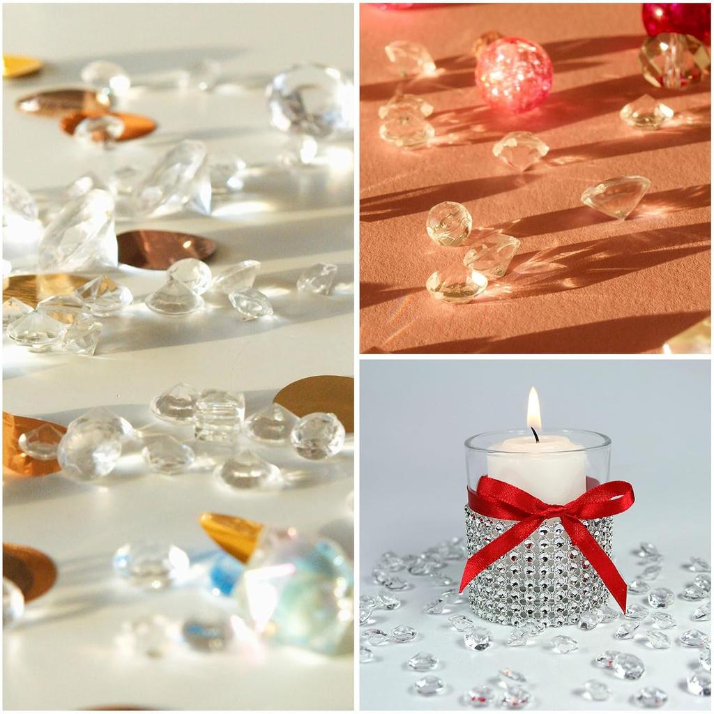PATIKIL 14000Pcs Wedding Table Scatter Confetti Crystals 3mm Acrylic Diamonds Vase Fillers Gems for Table Centerpiece Decorations Bridal Shower