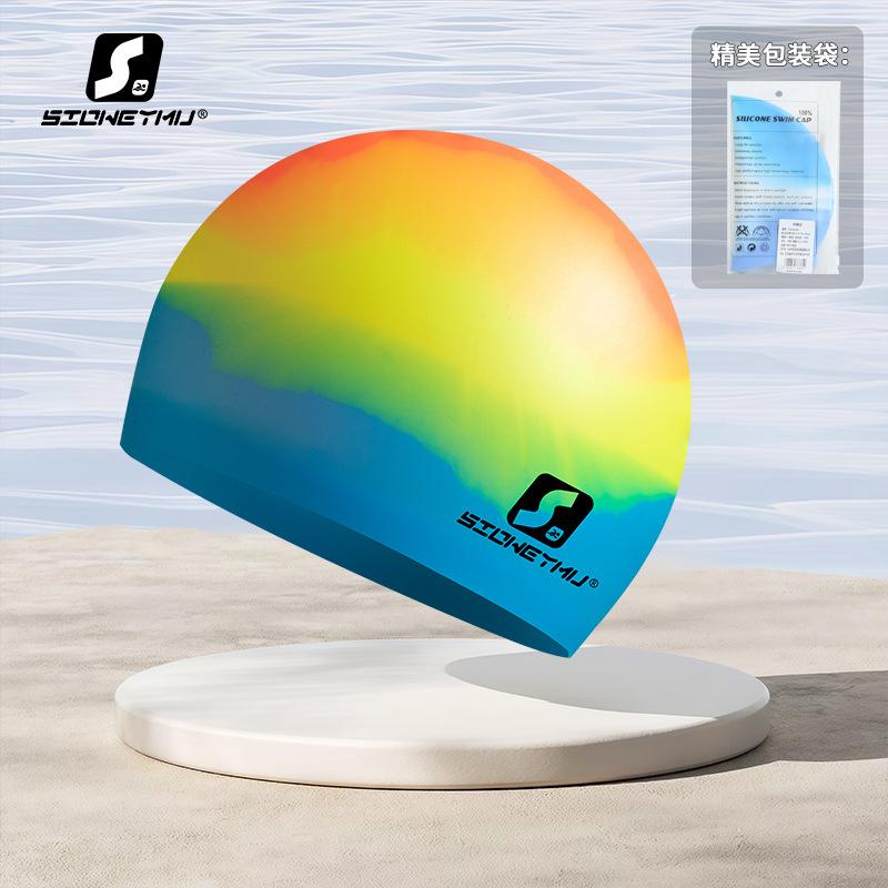 Adult Silicone Swim Caps Men And Women Solid Color High Quality Swimming Cap For Women Swimming Pool Accessories
