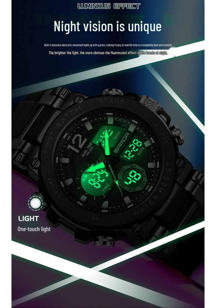 Sanda Jugend Mode Sport Wasserdichte Elektronische Uhr