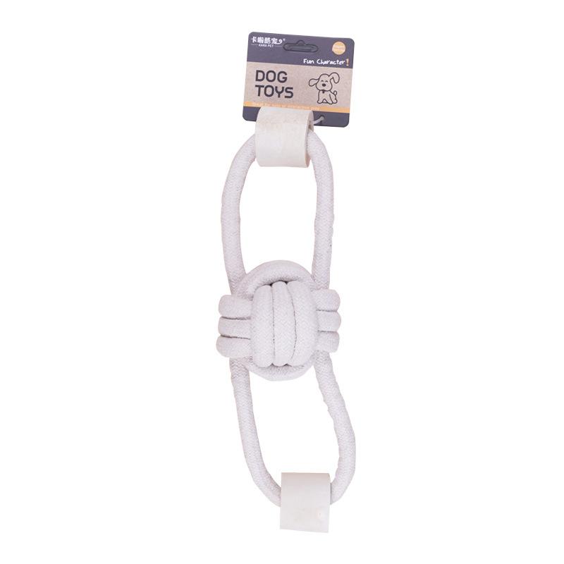 Dog Toys Woven Knot Grinding Tooth Imitation Cattle Bone Rope Ball Medium and Large Dogs Can't Bite Cotton Rope Toys