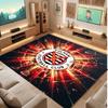 Fulham Football Print Crystal Velvet Rug, Comfortable Water Absorbent Non Slip Indoor Floor Carpet