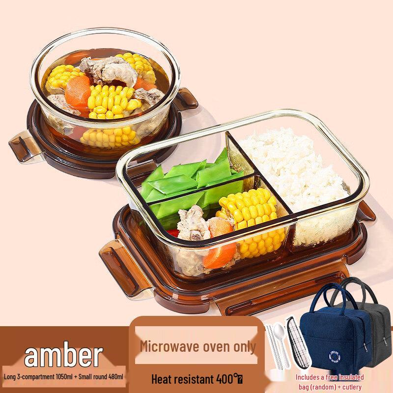 ZISIZ Glass Microwave-Safe Lunch Box