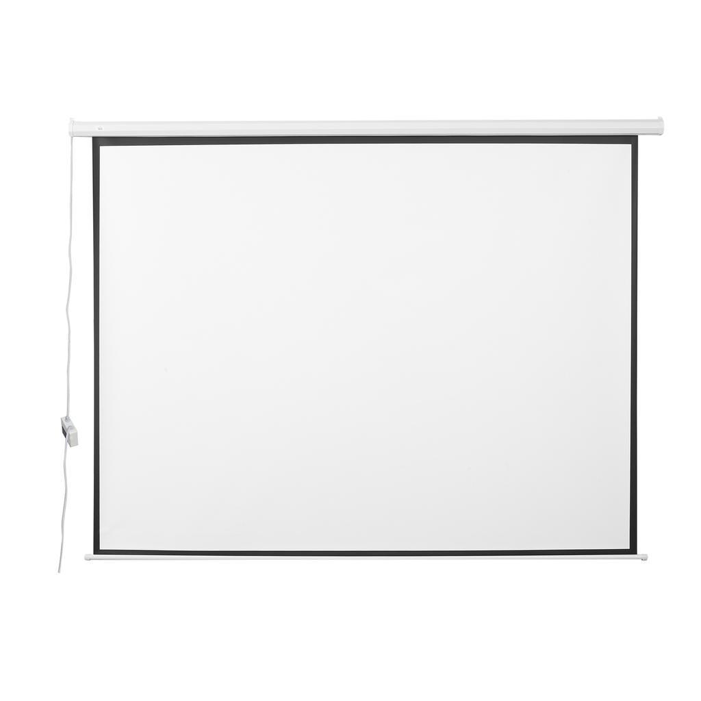 Projector Screen, Incl. Remote Control, 84 Inches, 4:3 Format, 171x130 Cm, White