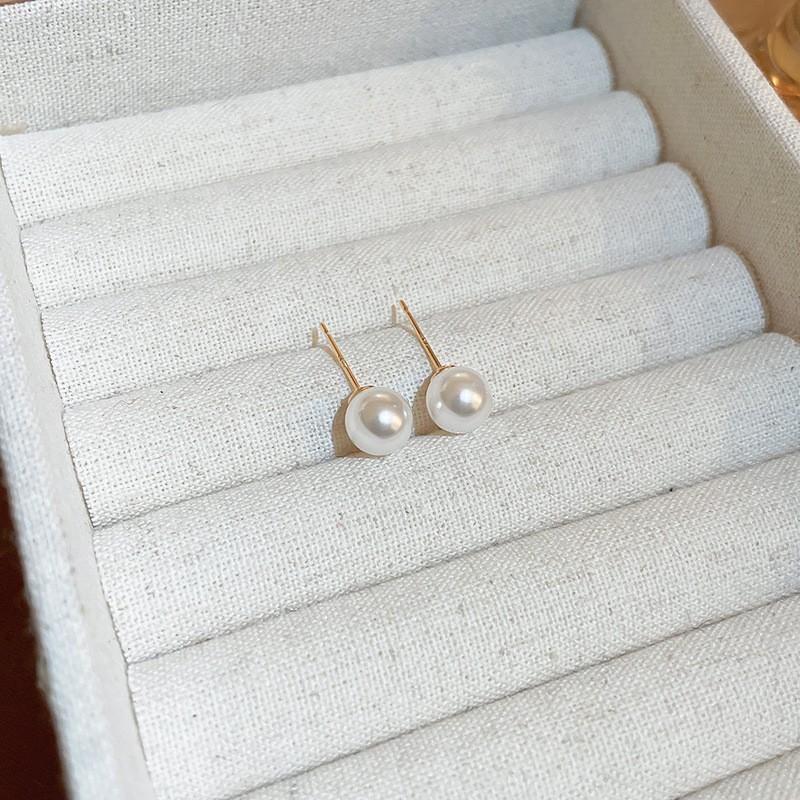 Simple Versatile Pearl Earrings Fashion Personality Stud Earrings Temperament Earrings Women