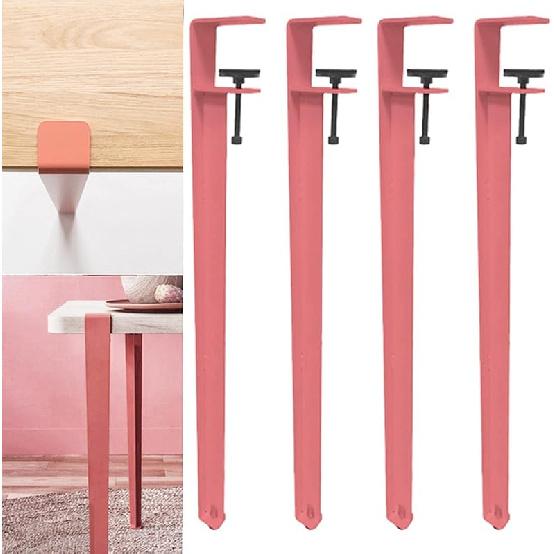 4 Stück Metall-Tischklemmenbeine,Verstellbare Kaffeetischbeine,F-Form Esstischfuß,Eisen Werkbankstützbeine,DIY Bartische Beine,Kein Bohren Design,mit
