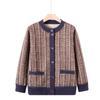 Elderly autumn and winter sweater women's fleece thickened coat year old 0 mother cardigan grandma autumn and winter knitted sweater