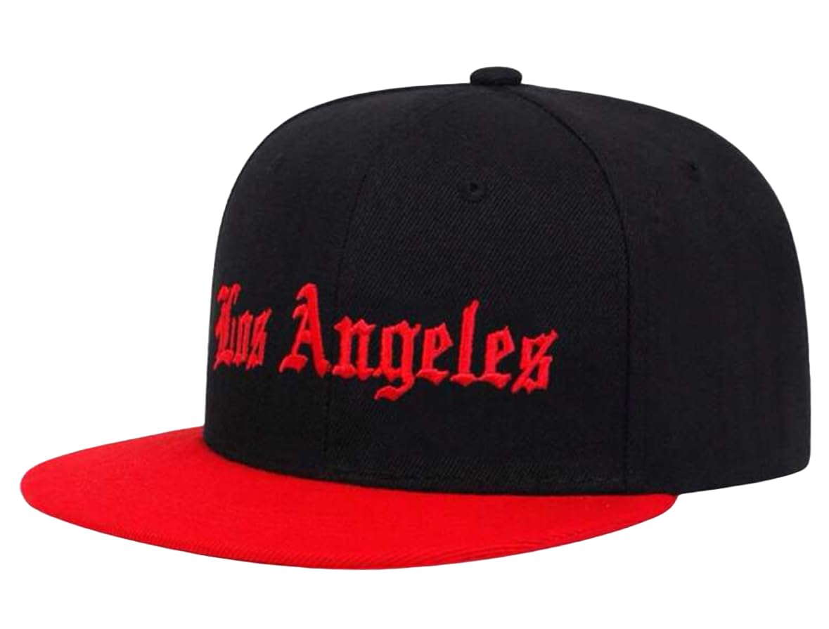 

Sproutsy Men s Baseball Cap, Stylish, Casual, Unisex, Los Angeles (Black + Red)
