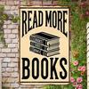 Retro Book Lover Metal Tin Sign Vintage Wall Art Decor For Home Library Office