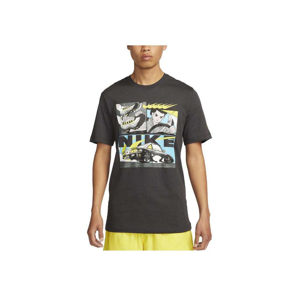 Nike Cartoon Print Crew Neck Short Sleeve T-Shirt Men Tops Black FD1336-060