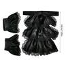 Set Jabot Coloniale Pizzo Arricciato Raso Cravatta Colletto con Polsini Set Accessorio Costume per Uomini Donne Bambini