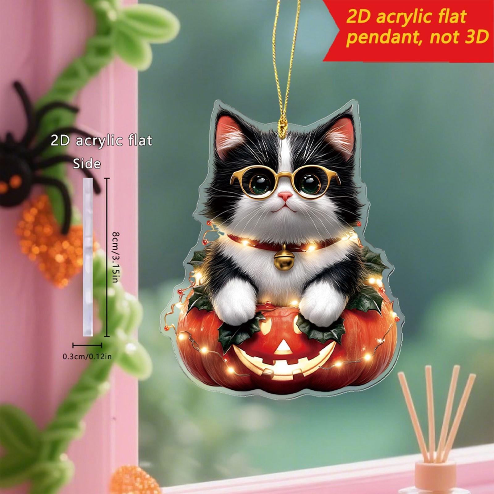 

Light-Transparent Hanging Ornaments - Plastic 2D Flat Ornaments - Single Sided 3.9 Inch Christmas Decorations For Walls And Doors One Size