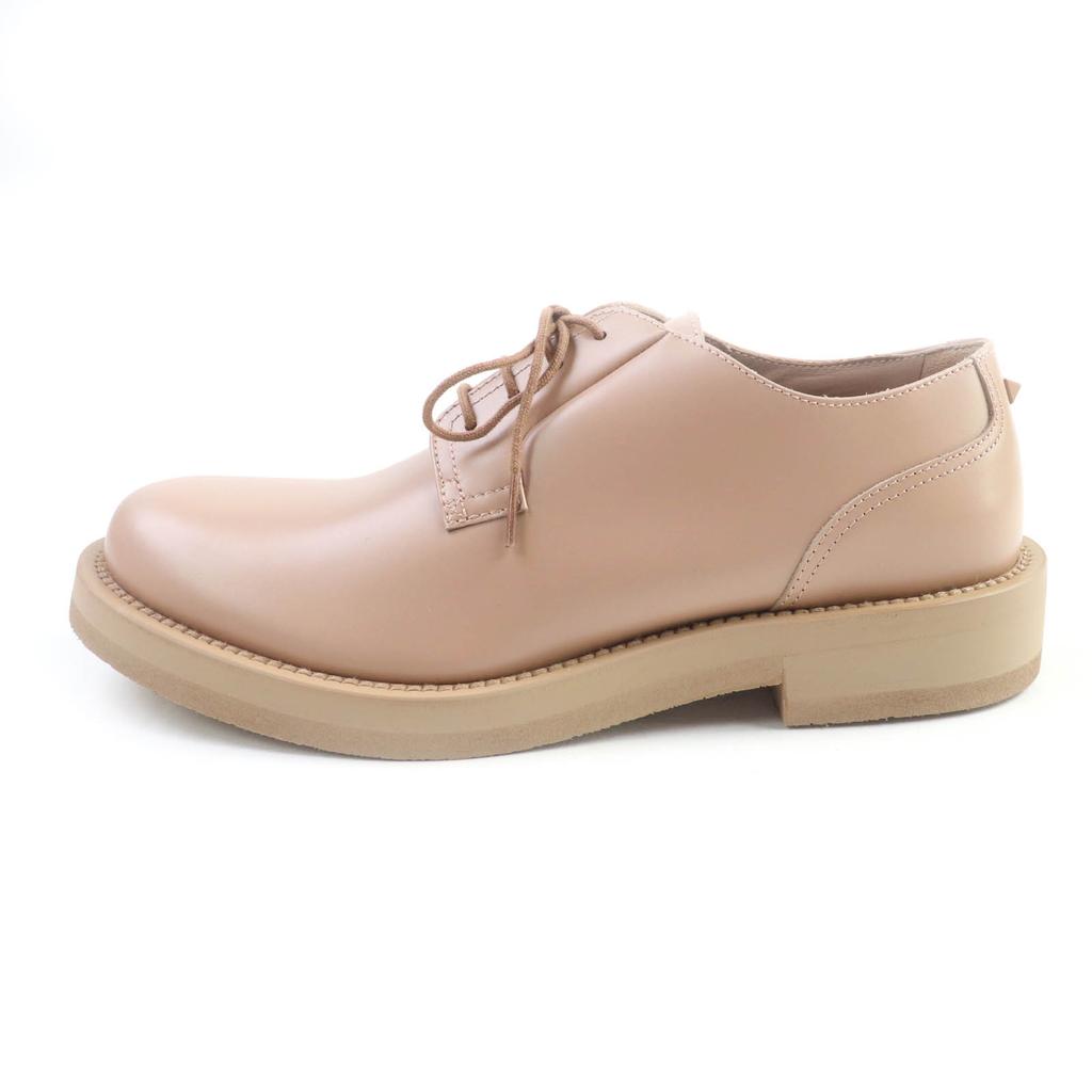 Excellent Valentino Garavani Leather Shoes Pink Beige Leather Mens 40 2Y0S0H04 Used