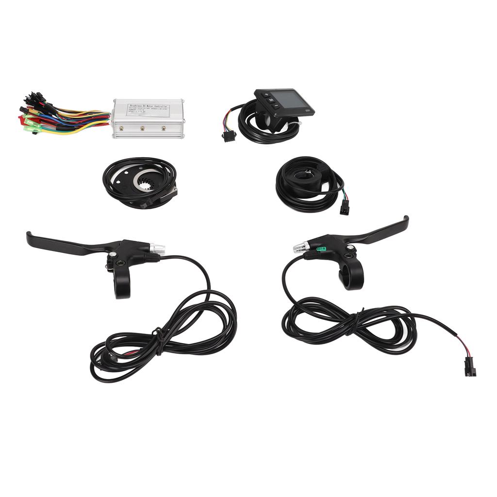 Electric Scooter Conversion Kit Waterproof GD01 Panel 17A Controller Throttle Brake Handle for 350W