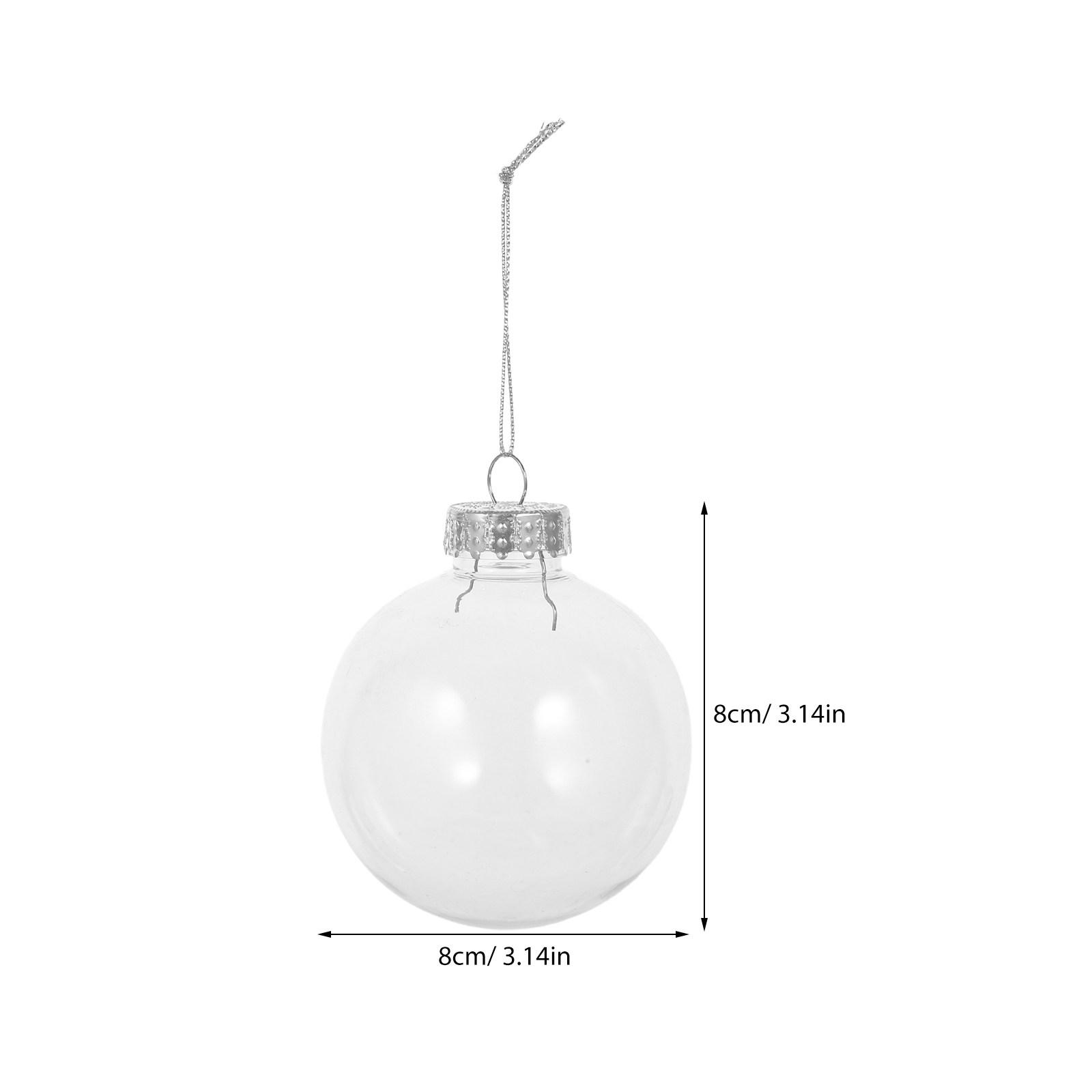 10 Pcs Silver Christmas Decorations Balls for Xmas Tree Ornaments Hanging Transparent other
