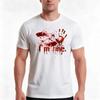Im Fine Blood Bloody Halloween Im Fine Tshirt Summer Casual Cotton Tee Oversized Streetwear Tops Vintage Graphic Print
