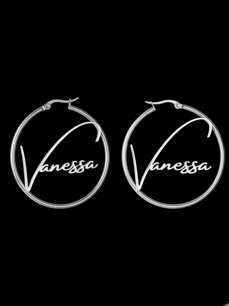Custom Name Long Chain Threader Earrings For Women Girls Personalization Name Dangle Drop Earring Stainless Steel Jewelry Gift